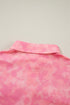 Apricot Pink Mineral Wash Sequin Patchwork Flap Pocket Shacket